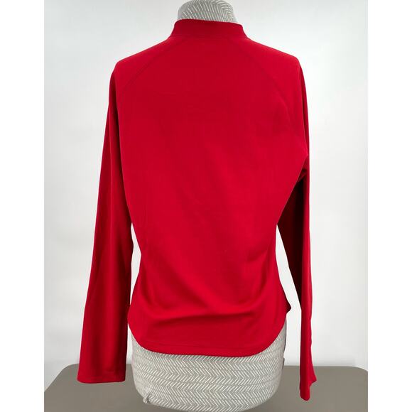 Sugoi Red Cycling Top Flowers Long Sleeve Mock Neck Pullover Athletic Tee Size M - Picture 3 of 10
